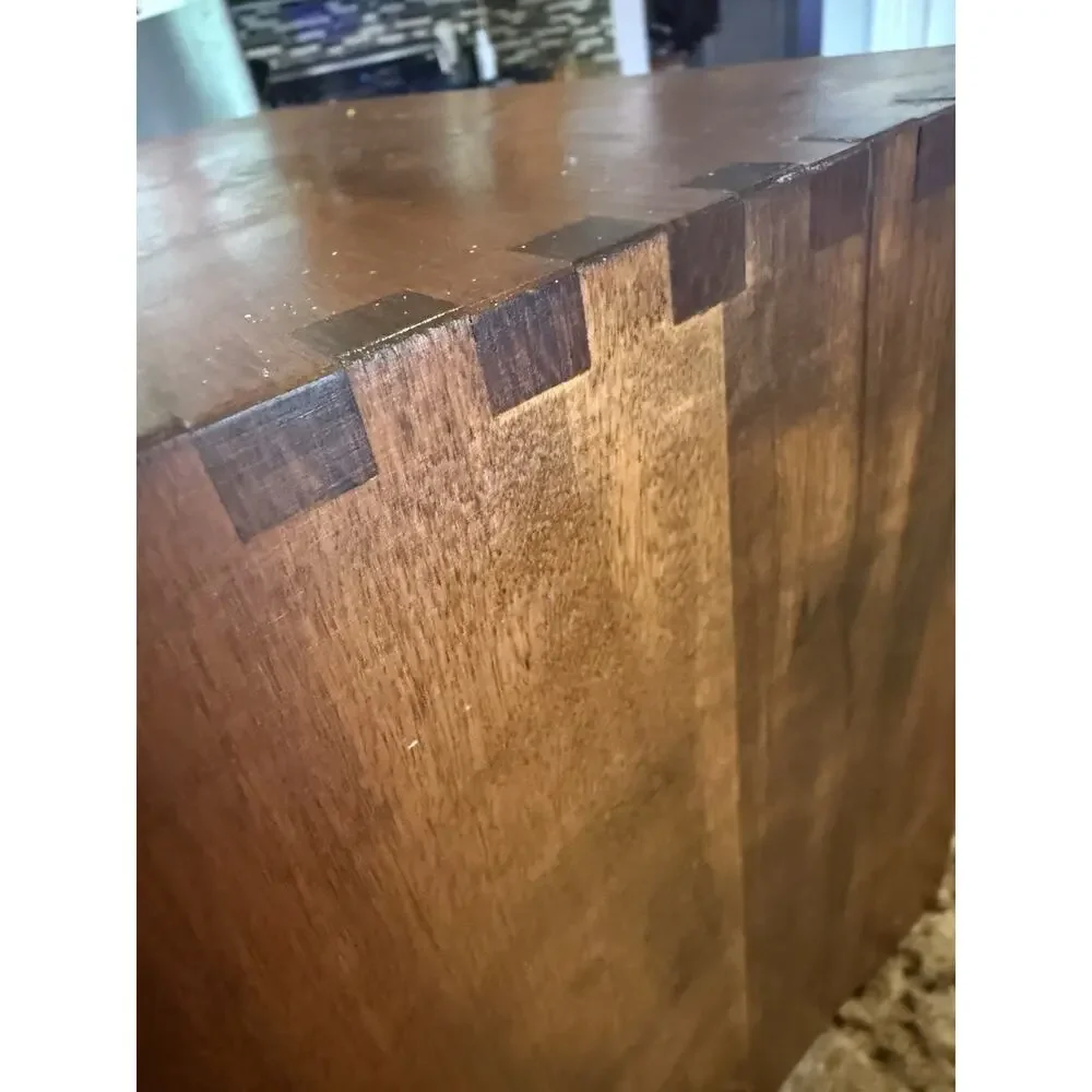 Vintage Wood Bread Box Brass Eagle Cutting Board Americana MCM EUC
